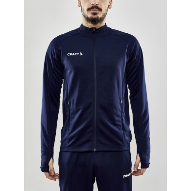 Craft Trainingsjacke Evolve Full Zip - strapazierfähige Mid-Layer-Jacke aus Stretchmaterial - navyblau Herren